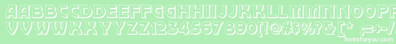Brownwood Shadow Nf Font – White Fonts on Green Background