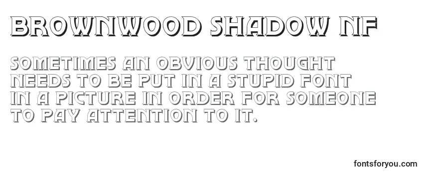 Überblick über die Schriftart Brownwood Shadow Nf