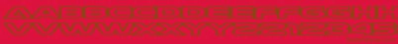 Joycircu Font – Brown Fonts on Red Background