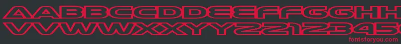 Fonte Joycircu – fontes vermelhas em um fundo preto