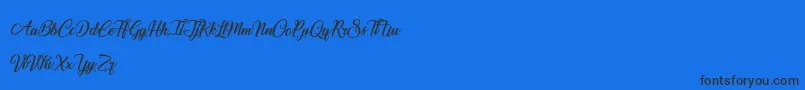 SpecialValentine Font – Black Fonts on Blue Background