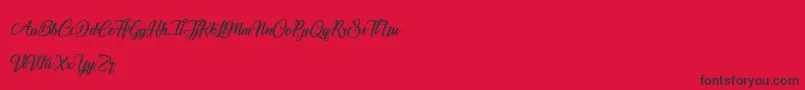 SpecialValentine Font – Black Fonts on Red Background