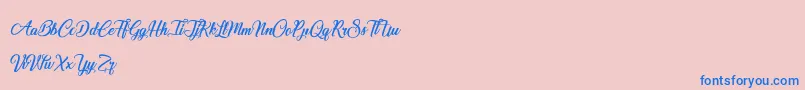 SpecialValentine Font – Blue Fonts on Pink Background