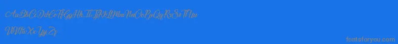 SpecialValentine-Schriftart – Graue Schriften auf blauem Hintergrund