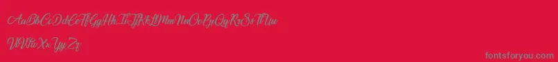フォントSpecialValentine – 赤い背景に灰色の文字