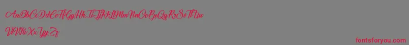 SpecialValentine Font – Red Fonts on Gray Background