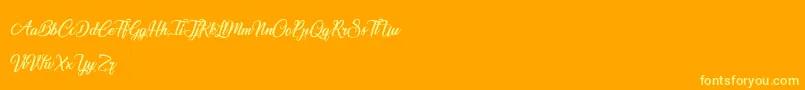 SpecialValentine Font – Yellow Fonts on Orange Background