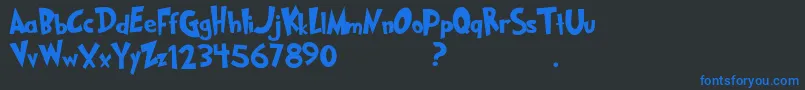 Grinched2.0Demo Font – Blue Fonts on Black Background