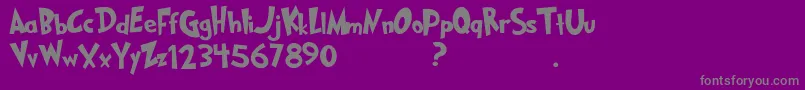 Grinched2.0Demo Font – Gray Fonts on Purple Background
