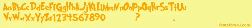 Grinched2.0Demo Font – Orange Fonts on Yellow Background