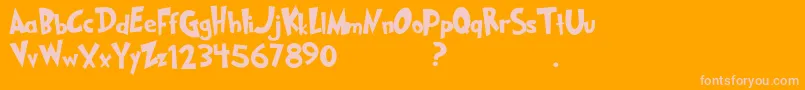 Grinched2.0Demo Font – Pink Fonts on Orange Background