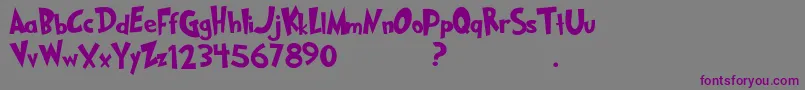 Шрифт Grinched2.0Demo – фиолетовые шрифты на сером фоне
