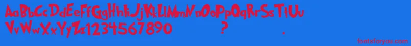 Grinched2.0Demo Font – Red Fonts on Blue Background