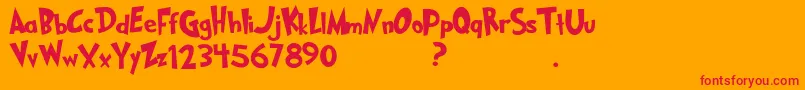 Grinched2.0Demo Font – Red Fonts on Orange Background