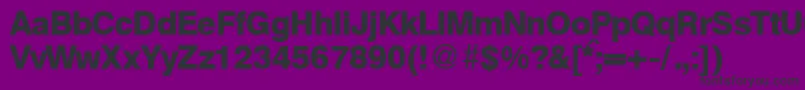 フォントHelbablackdbNormal – 紫の背景に黒い文字