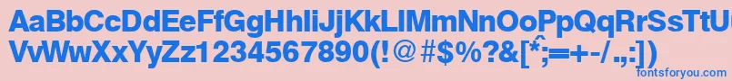 HelbablackdbNormal Font – Blue Fonts on Pink Background