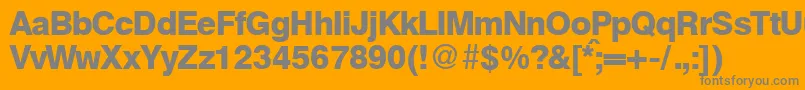 Weitere Informationen zur HelbablackdbNormal-Schriftart HelbablackdbNormal-Schriftart – Graue Schriften auf orangefarbenem Hintergrund