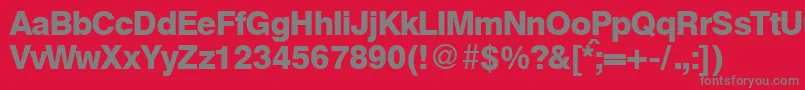 HelbablackdbNormal Font – Gray Fonts on Red Background