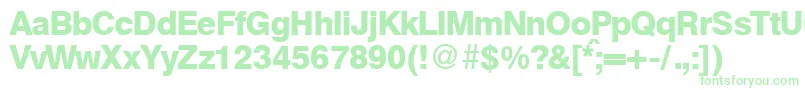 HelbablackdbNormal Font – Green Fonts on White Background