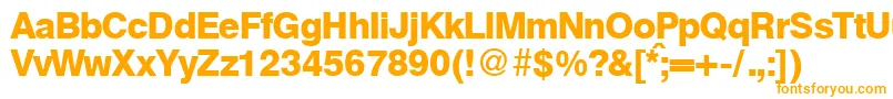 HelbablackdbNormal Font – Orange Fonts on White Background