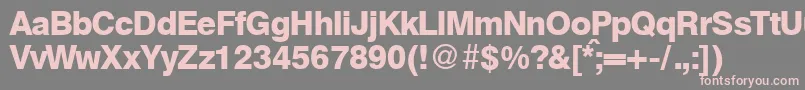 HelbablackdbNormal Font – Pink Fonts on Gray Background