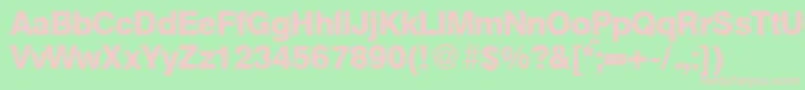 HelbablackdbNormal Font – Pink Fonts on Green Background