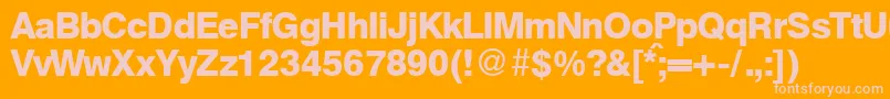 HelbablackdbNormal Font – Pink Fonts on Orange Background