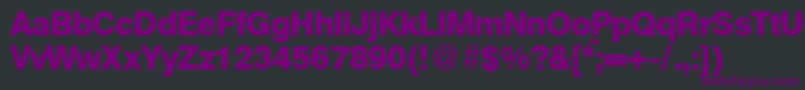 HelbablackdbNormal Font – Purple Fonts on Black Background