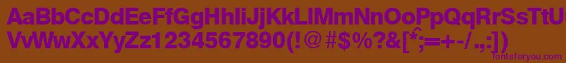 HelbablackdbNormal Font – Purple Fonts on Brown Background