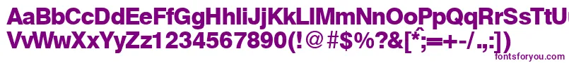 HelbablackdbNormal Font – Purple Fonts on White Background
