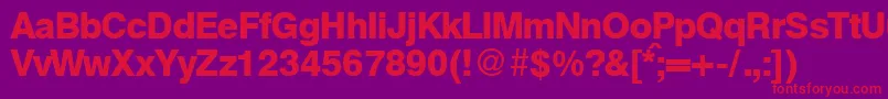 HelbablackdbNormal Font – Red Fonts on Purple Background