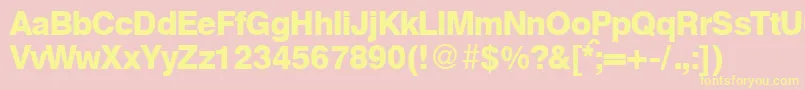 HelbablackdbNormal Font – Yellow Fonts on Pink Background