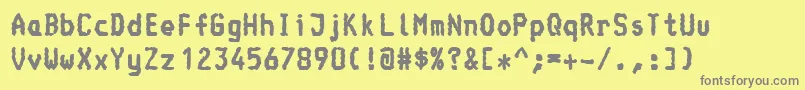 ConsoleBold Font – Gray Fonts on Yellow Background