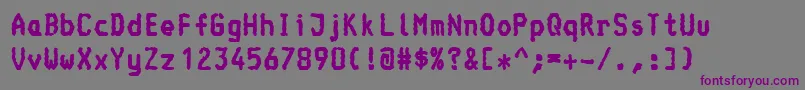 ConsoleBold Font – Purple Fonts on Gray Background