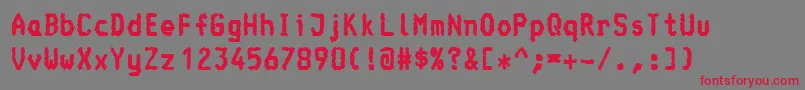 ConsoleBold Font – Red Fonts on Gray Background