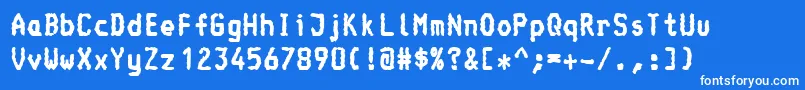 フォントConsoleBold – 青い背景に白い文字