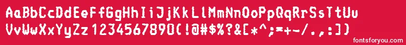 ConsoleBold Font – White Fonts on Red Background