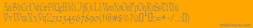 MarmyadoseTM Font – Gray Fonts on Orange Background
