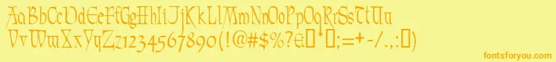 MarmyadoseTM Font – Orange Fonts on Yellow Background