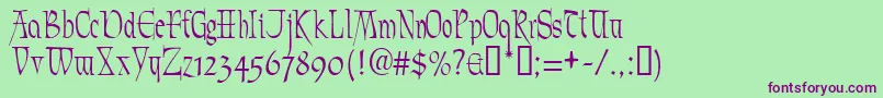 MarmyadoseTM Font – Purple Fonts on Green Background