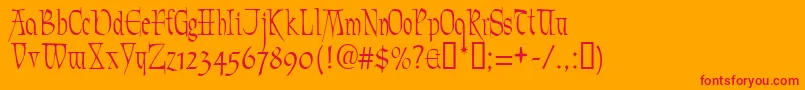 MarmyadoseTM Font – Red Fonts on Orange Background