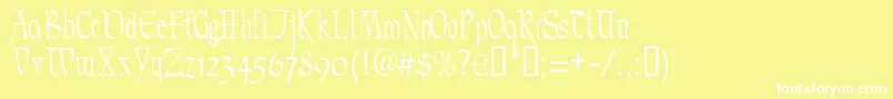 MarmyadoseTM Font – White Fonts on Yellow Background