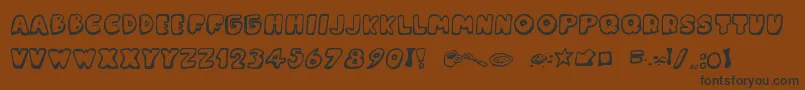 MessyFika Font – Black Fonts on Brown Background