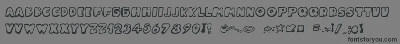 MessyFika Font – Black Fonts on Gray Background