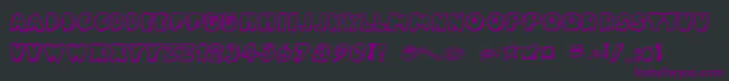 MessyFika Font – Purple Fonts on Black Background