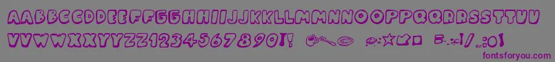 Шрифт MessyFika – фиолетовые шрифты на сером фоне