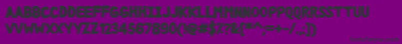 DccCloud-fontti – mustat fontit violetilla taustalla