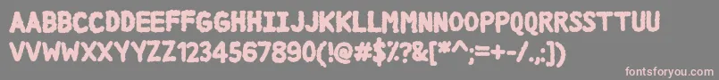 DccCloud Font – Pink Fonts on Gray Background