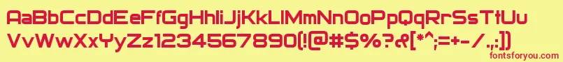 Archangelsk Font – Red Fonts on Yellow Background