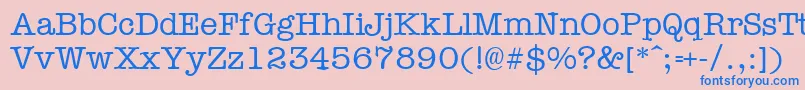 Typewr Font – Blue Fonts on Pink Background